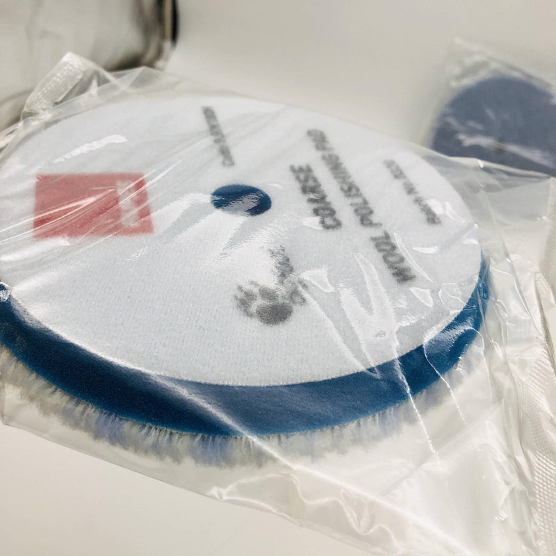 2pk Rupes 9.BW180H Coarse Blue Wool Pad 170mm - 6.75in Big Foot Polishing 3