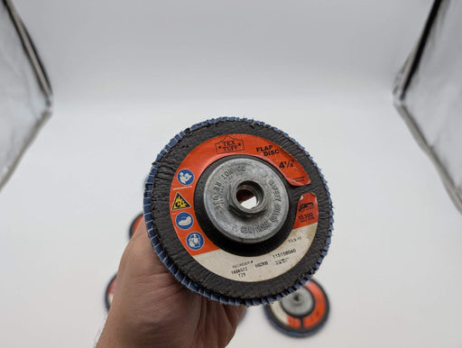 Tex Tuff 4-1/2" Flap Discs 60 Grit T29 5/8"-11 Arbor Hole 1686572 Pack of 10 2