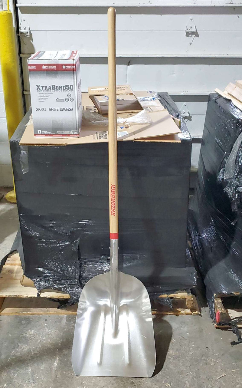Razor-Back Scoop Shovel Aluminum 14-1/2" Blade 62" Handle Model 53127