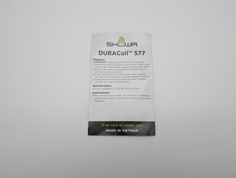 Showa Cut & Puncture Resistant Work Gloves Medium Nitrile Palm Coated 1 Pair 5