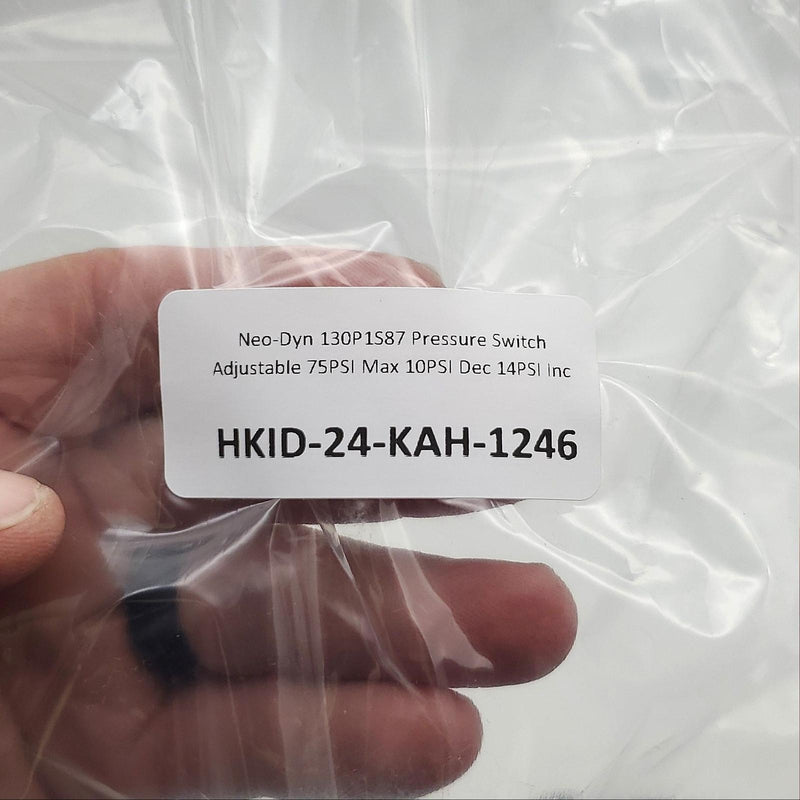 Neo-Dyn 130P1S87 Pressure Switch Adjustable 75PSI Max 10PSI Dec 14PSI Inc 5