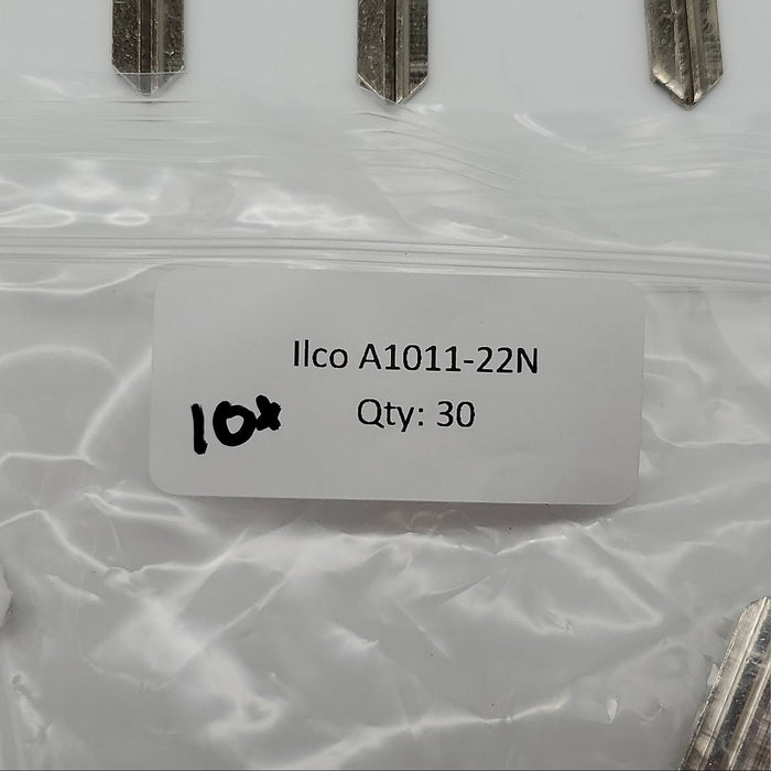 10x Ilco A1011-22N Key Blanks for Russwin 57-22N Nickel Plated 6 Pin NOS 4