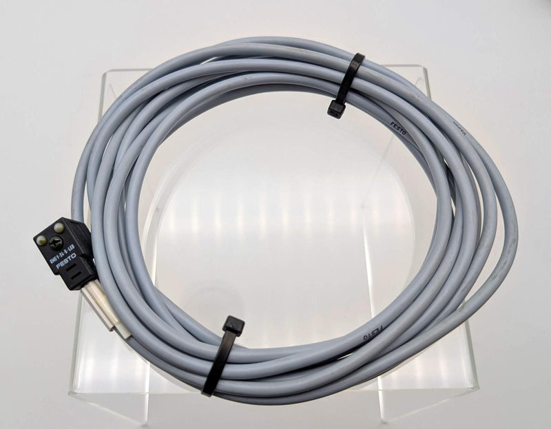 Festo KME-1-24DC-5-LED Solenoid Coil Cable 3 Pin Plug 5 Meter Cable 4A 24V 1
