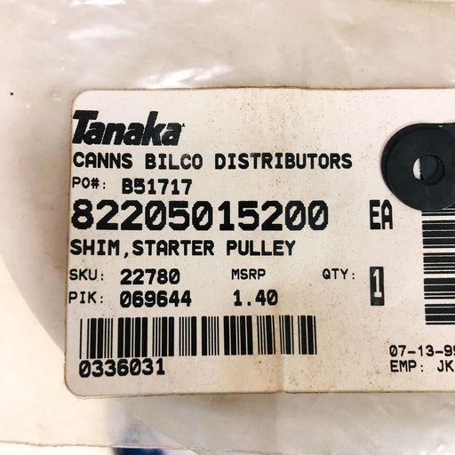 Tanaka 82205015200 Shim Pulley for Trimmer OEM NOS Superseded to 6693565 2