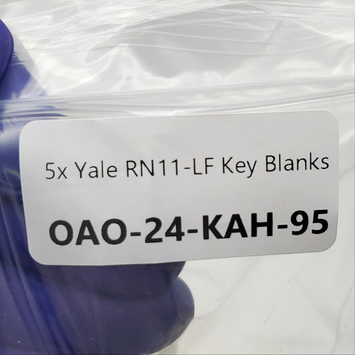 5x Yale RN11-LF Key Blanks LF Keyway 6 Pin Nickel Silver 3