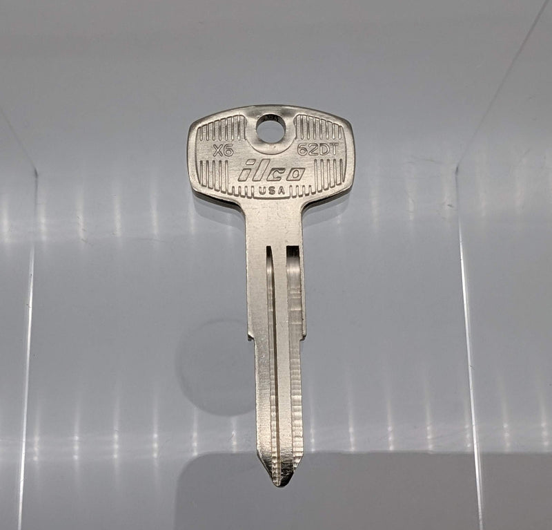 10x Ilco X6 Key Blanks for Some Older Nissan & Datsun Vehicles Nickel Plated