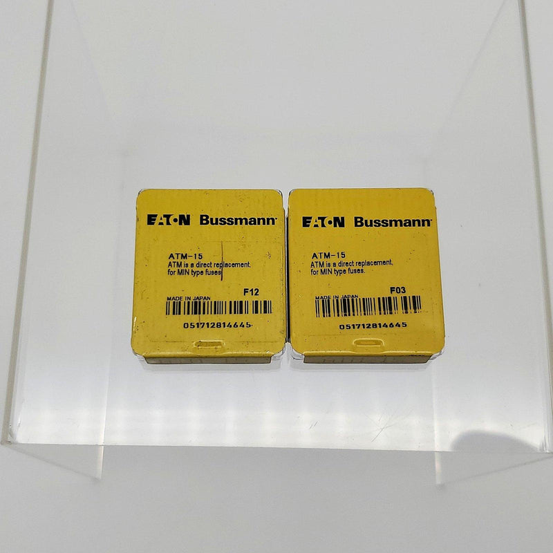 Bussmann ATM-15 Fuses 15A 32V Fast Acting Automotive Blade Fuses Pack of 10 1
