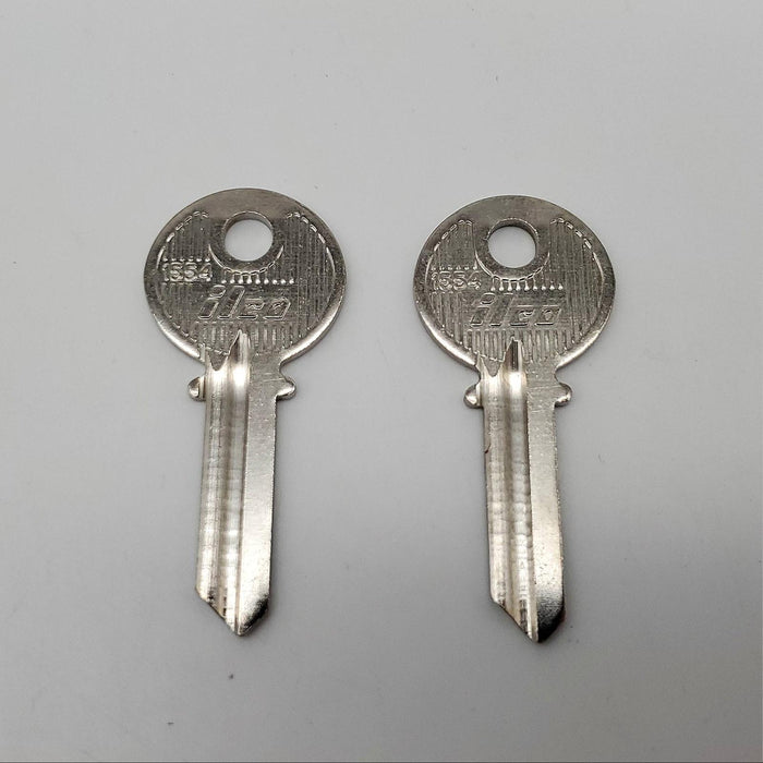 2x Ilco 1554 Key Blanks for Yale File Cabinet, Desk, Cubicle Locks Nickel Plated 3