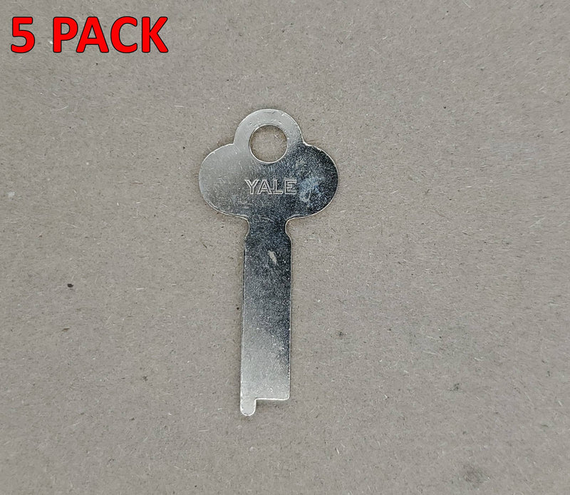 5x Yale R388 1" Key Blanks Flat Steel Vintage USA Made NOS