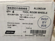 Norton Tool Room Grinding Wheel 12" x 1-1/4" x 3" AH 100 Grit Aluminum Oxide 4