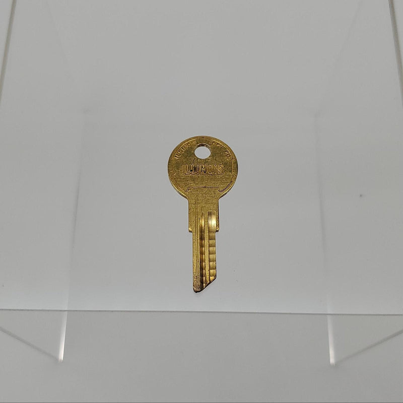 5x Illinois Lock 260 Key Blanks Single Bitted Keyway Brass NOS 1