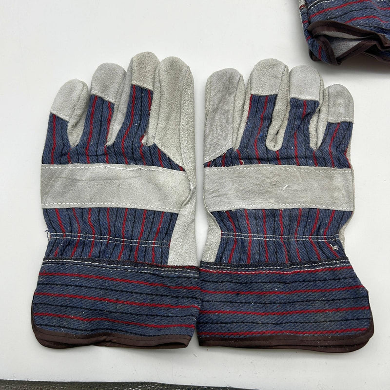 Wells Lamont Y3407 Split Leather Palm Gloves Size Large Wing Thumb 6 Pairs