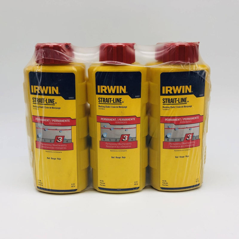 Irwin 64902 Red Marking Chalk Refill 8oz Number 3 Permanency Pack of 6 Bottles 5