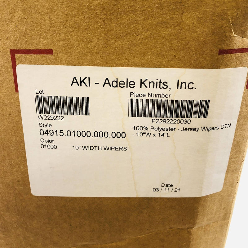 Lint Free Jersey Wipers 10"x14" Polyester Adele Knits P2292220030 Carton 2