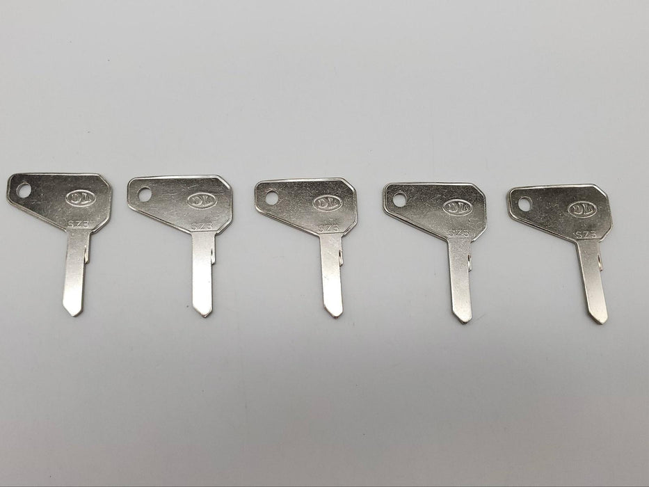 5x Ilco SZ3 Key Blanks For Suzuki Motorcycles Nickel Plated USA Made NOS 3