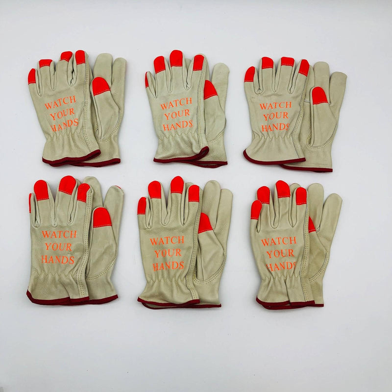PIP 68-165HV Drivers Gloves Size Small Top Grain Cowhide Hi Viz Keystone 6 Pairs 6