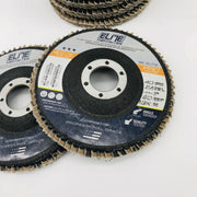10x Elite Abrasives 12822 Flap Disc 4.5x7/8 Zirconia Alumina T27 40 Grit W/ Aids 3