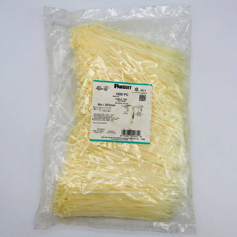 1000x Panduit PLT2I-M Cable Zip Tie 8in 40lb Locking Natural Nylon 54031 1