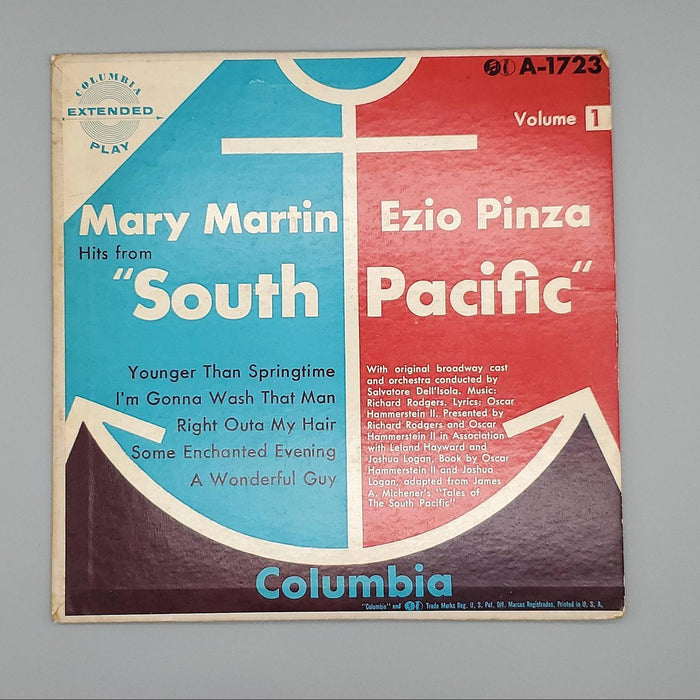 Mary Martin Hits From South Pacific Vol. 1 EP Record Columbia 1953 A-1723