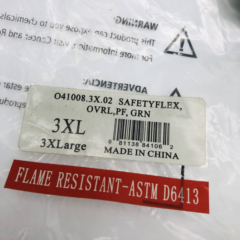 Tingley 41008 Rain Bib Overall Sz 3XL Green SafetyFlex Flame Resistant Plain Fro 2