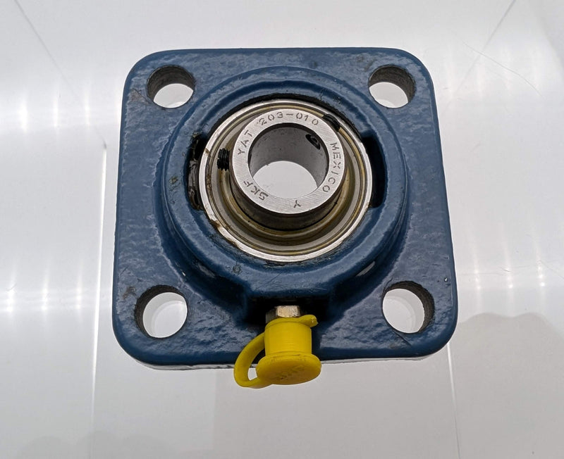 SKF FY 5/8 RM 4-Bolt Square Flanged Ball Bearing Unit 5/8" Bore Cast Iron