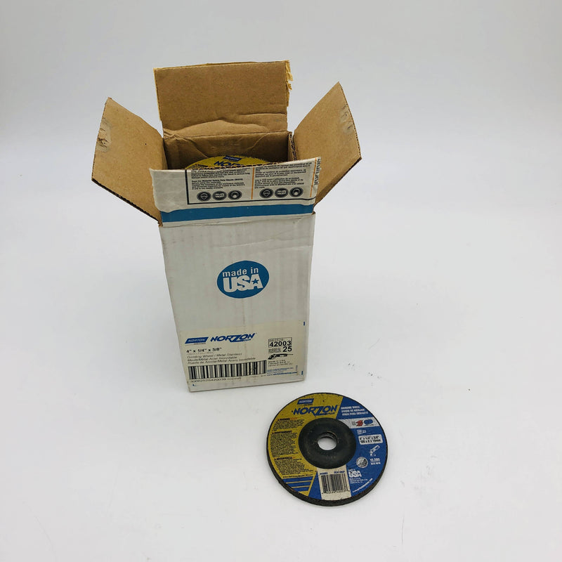 Norton 42003 Grinding Wheel 4X1/4X5/8 Norzon Plus 66252842003 25pk 9