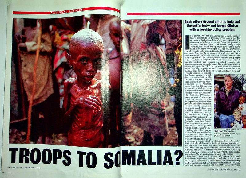 Newsweek Magazine December 7 1992 Baby Boomers Face Middle Age Somalia at War 5