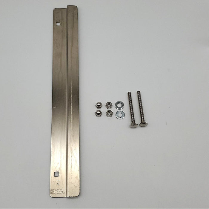 HPC OVD-12 Offset Door Guard Plate 3/4" Offset 13-7/8"L x 1-7/8"W Satin Chrome 1