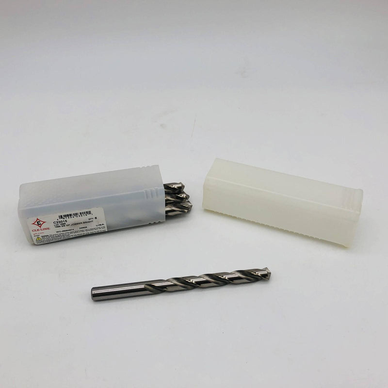 6x Cle-Line C23015 Jobber Drill Bit 1898 3/8 GP Bright 5in OAL 2 Spiral Flutes 9