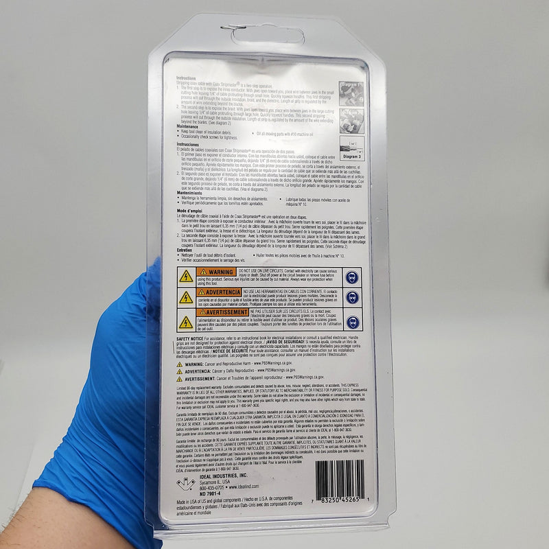 Ideal 45-265 Stripmaster RG-59 Coax Cable Stripper 2-Step Wire Stripper USA Made 2