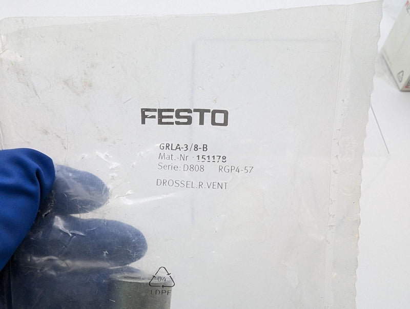 Festo GRLA-3/8-B Flow Control Valve One Way G 3/8" Port & G 3/8" External Thread 4