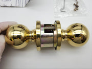 Kwikset Door Knob Polished Brass US3 Privacy Lock Titan 730CA BS NOS 4