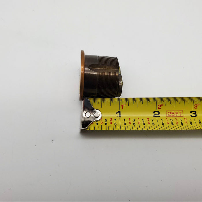 Dexter Mortise Lock Cylinder 1" Length Satin Bronze 9090 5 Pin 2 Keys 7