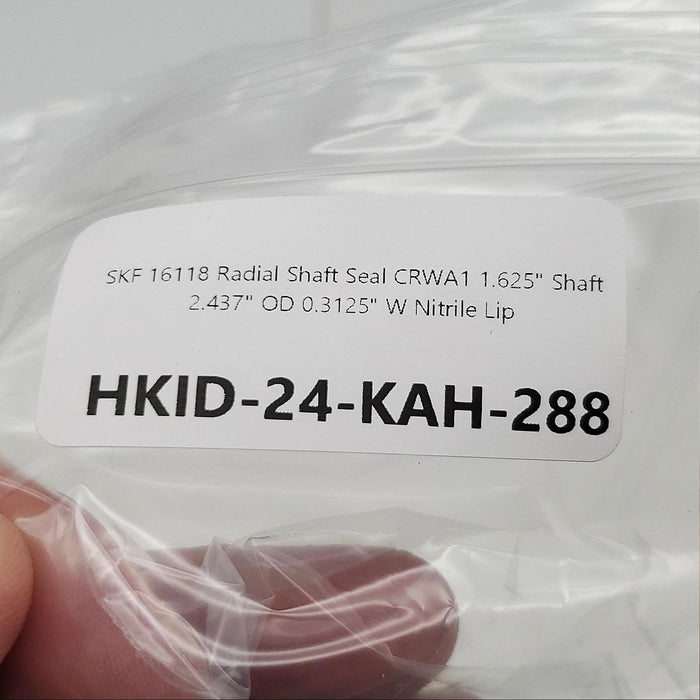 SKF 16118 Radial Shaft Seal CRWA1 1.625" Shaft 2.437" OD 0.3125" W Nitrile Lip 4