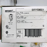 Bryant BRY5965Y Nylon Plug Nema 5-15P 15A 125V 2 Pole 3 Wire Grounding Box of 10 2