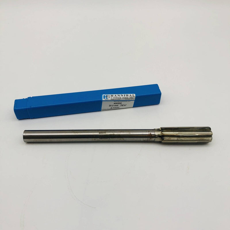 Hannibal 400200 Reamer 20.00mm .7874" Type 400 6 Flutes 9-1/2 OAL 5/8 Shank 10