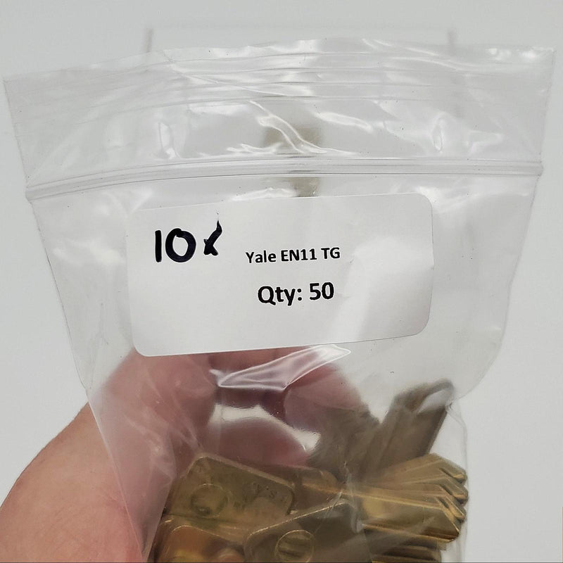 10x Yale EN11 TG Key Blanks TG Keyway Nickel Silver 6 Pin NOS 3