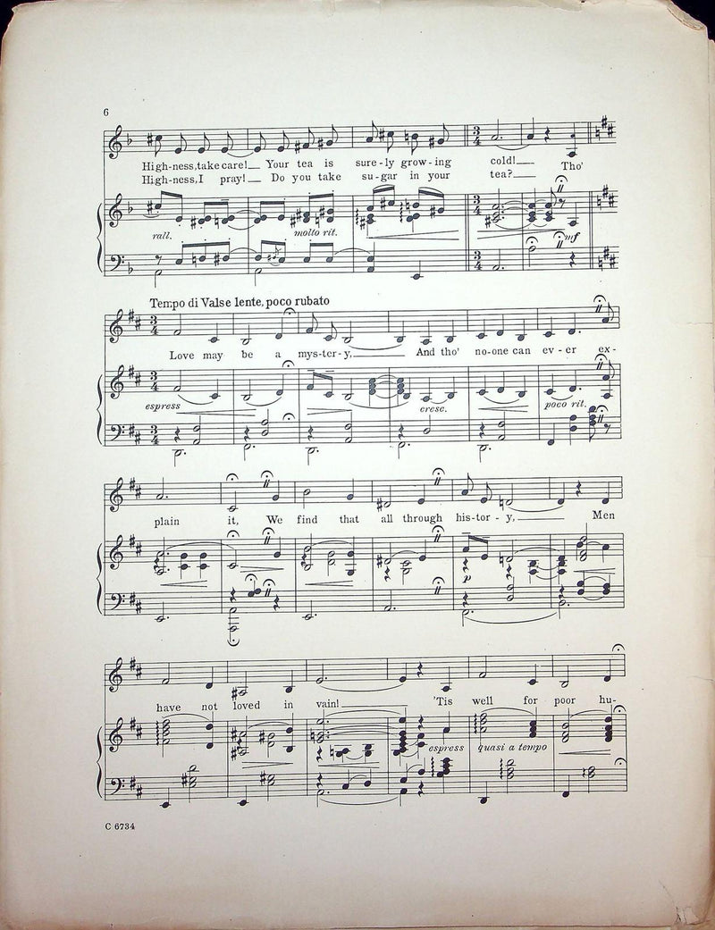 1915 Love May Be A Mystery Sybil Musical Play Sheet Music Large Victor Jacobi 3