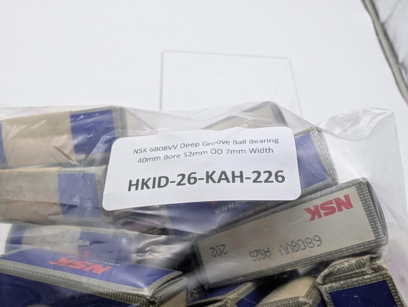 NSK 6808VV Deep Groove Ball Bearing 40mm Bore 52mm OD 7mm Width 5