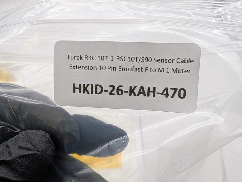 Turck RKC 10T-1-RSC10T/S90 Sensor Cable Extension 10 Pin Eurofast F to M 1 Meter