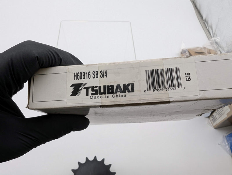 Tsubaki H60B16 3/4 #60 Roller Chain Sprocket 3/4" Pitch 16 Teeth 3/4" Bore