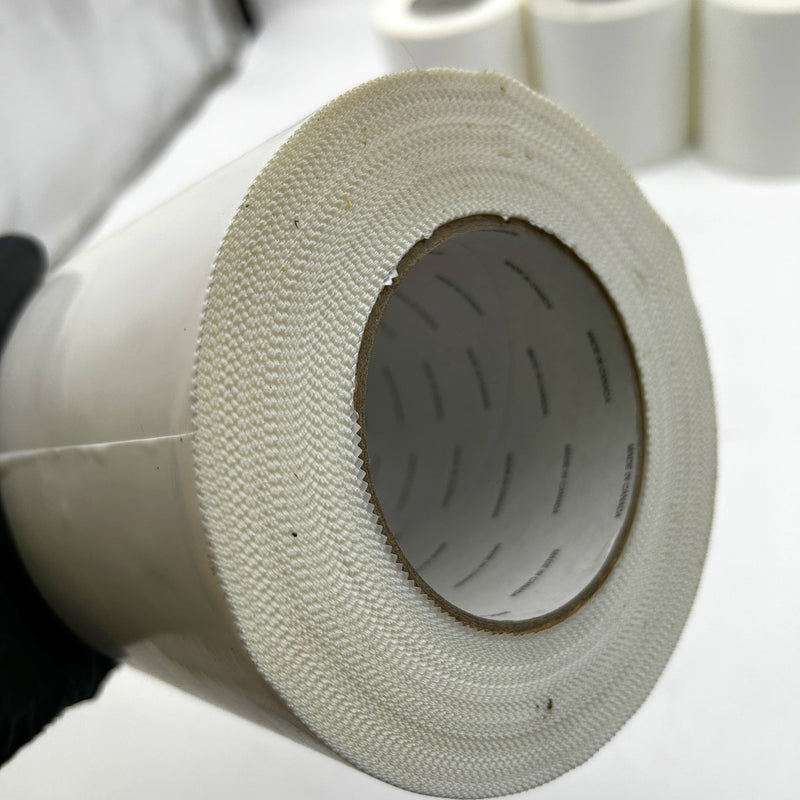 Poly Tape W/ Pinked Edges 144mm X 55m White Tape Product 133WH-144X55PE 4 Rolls