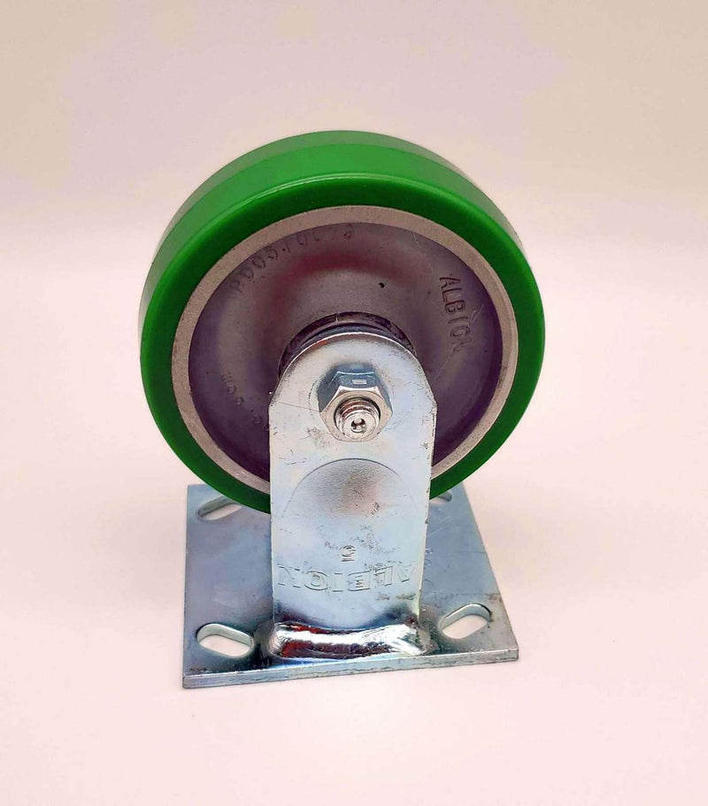 Albion 5" Polyurethane Caster Ridgid 1.5" Wide 16PD05101R 3"x3" Bolt Pattern CTC 1