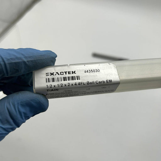 Ball End Mill Carbide 1/2 x 1/2 x 2 x 4 TIAIN EM 4 Flutes Exactek 4435030 1ct 2