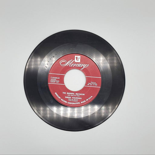 Sarah Vaughan The Bashful Matador Single Record Mercury 1957 71030X45 1