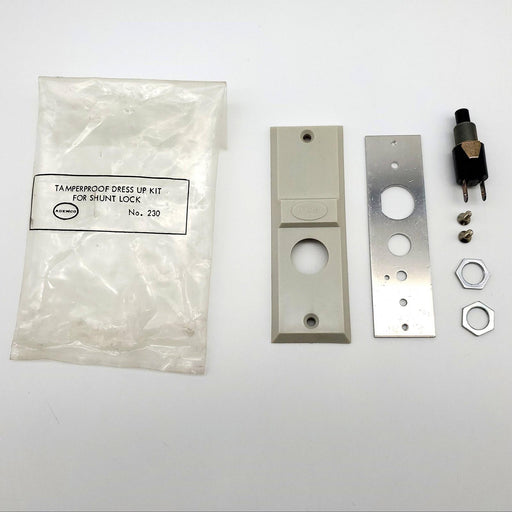 Ademco 230 Dress-Up Kit For Shunt Lock Face Plate Switch & Tamper Plate NOS 1