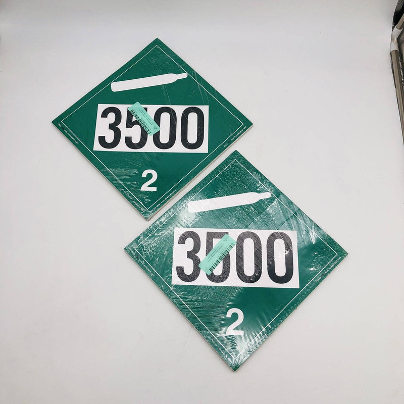 50pk LabelMaster ZEZ33500 Non Flammable Gas Placard UN3500 E-Z Removable Vinyl 5