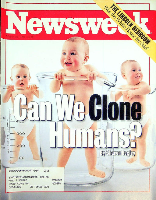 Newsweek Magazine March 10 1997 Dolly The Sheep Lamb Clone Faulklands New Kuwait 1