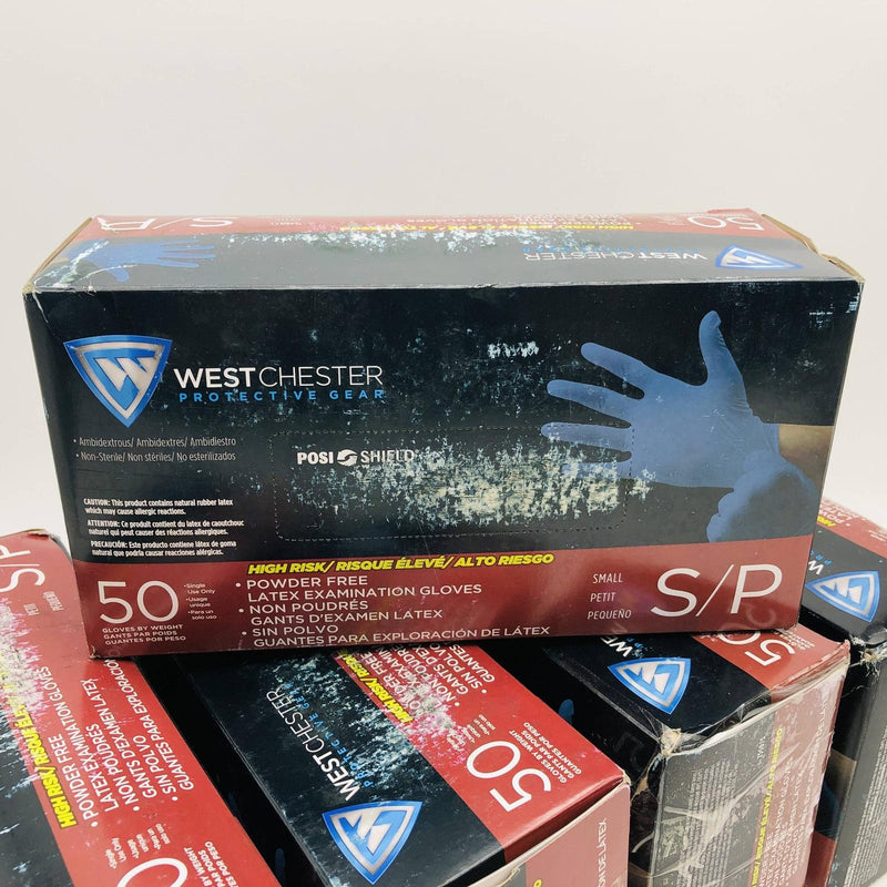 West Chester 2550 Disposable Gloves Small Posi Shield PF Latex 5 Boxes/250 Glove 2