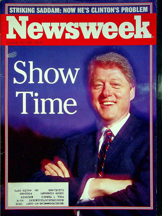 Newsweek Magazine January 25 1993 Saddam Hussein Bill Clinton Inauguration Week 1